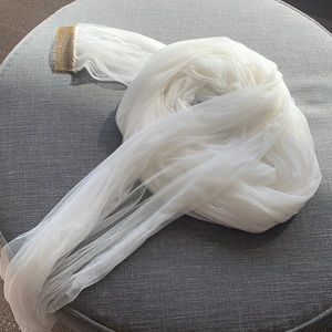 French silk tulle cathedral veil